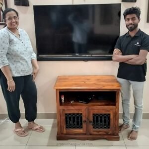 ProTouch Appliance standing with customer after repairing TV